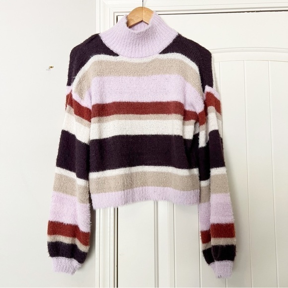 Louna Multi Striped High Neck Sweater - Picture 5 of 12